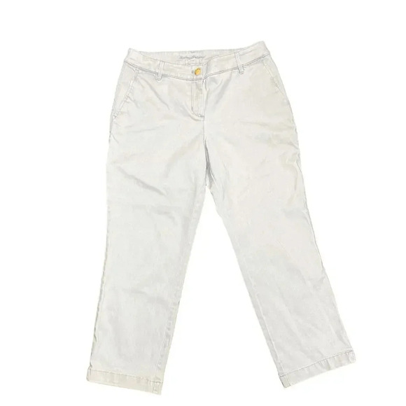 Tommy Bahama Buttery Soft Ankle Pants Chinos Jeans Pale Blue Womens Sz 6 - Picture 1 of 9